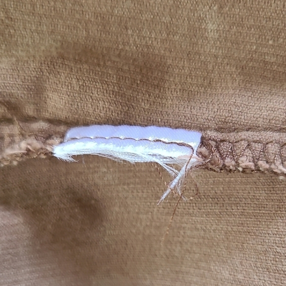 Sadie & Sage Brown Corduroy Criss-Cross Mini Skirt w/ Asymmetrical Hem - Size L - Picture 8 of 8